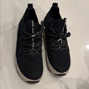 Sorel Black Mesh Sneakers with Gray Soles